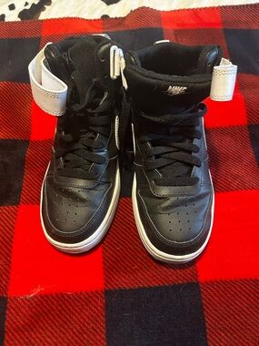 Nike Kids Black and White High-Top Sneakers